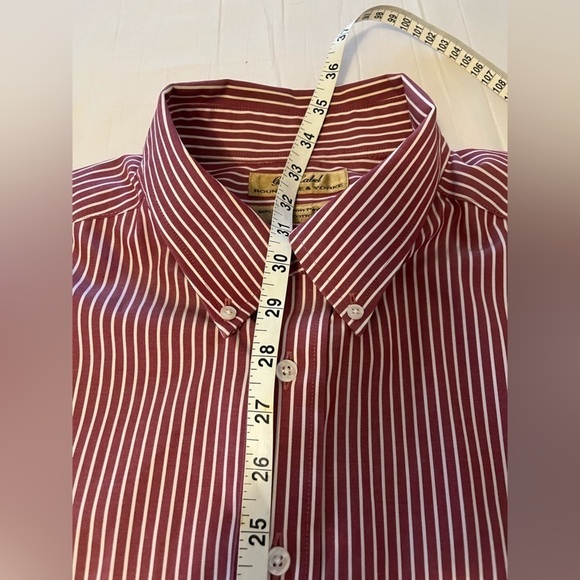 Gold Label Men’s Pinstriped Button Down Collar Shirt Men's L - Picture 5 of 9
